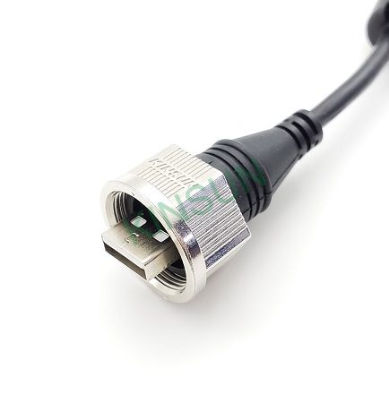 防水USB金屬連接器射出成形線組 - 防水金屬USB連接器線端